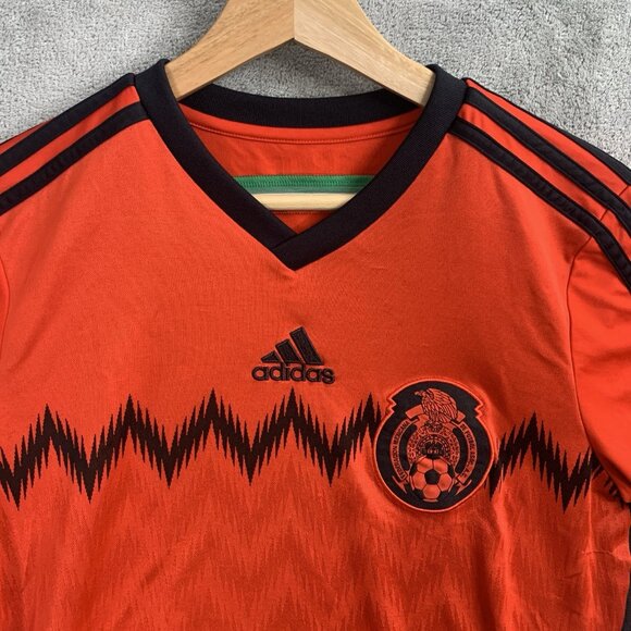 Adidas Jersey Youth XL Mexico National Soccer Red 2014 World Cup Climacool *FLAW - Picture 10 of 16